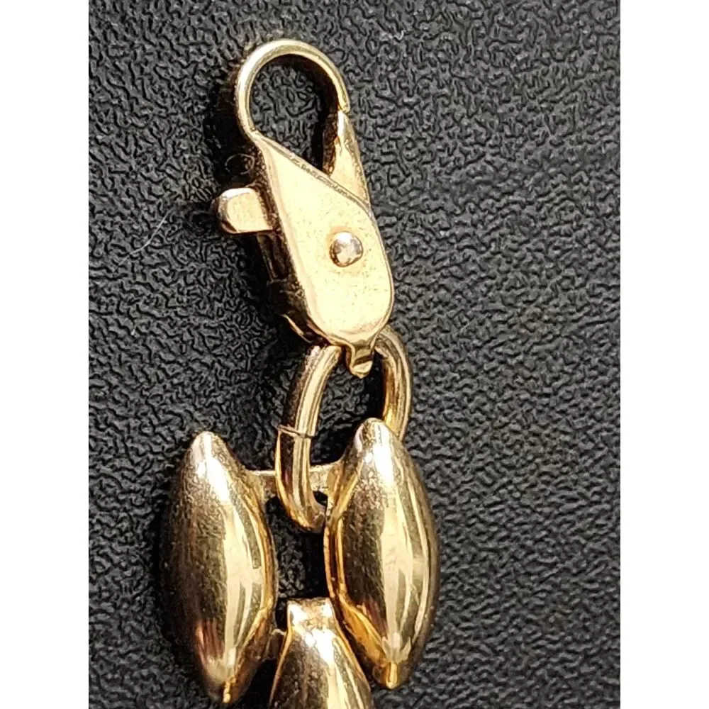Rice Chain Necklace & Bracelet Set - Gold‑Tone